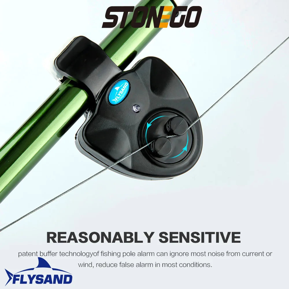 FLYSAND Fish Bite Alarm – Electronic Buzzer with LED Indicator for Night Fishing