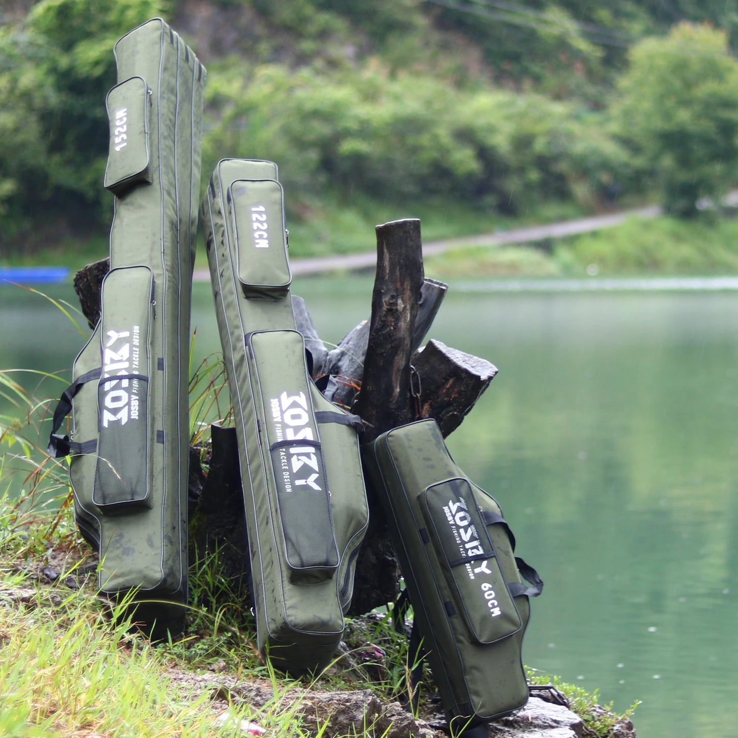 Portable Folding Fishing Rod Carrier – Reel & Tackle Storage Bag