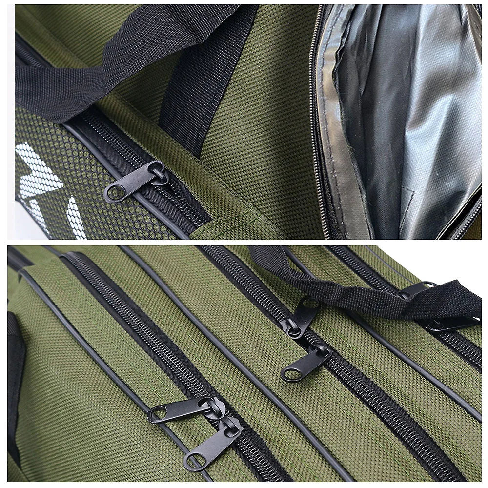 Portable Folding Fishing Rod Carrier – Reel & Tackle Storage Bag