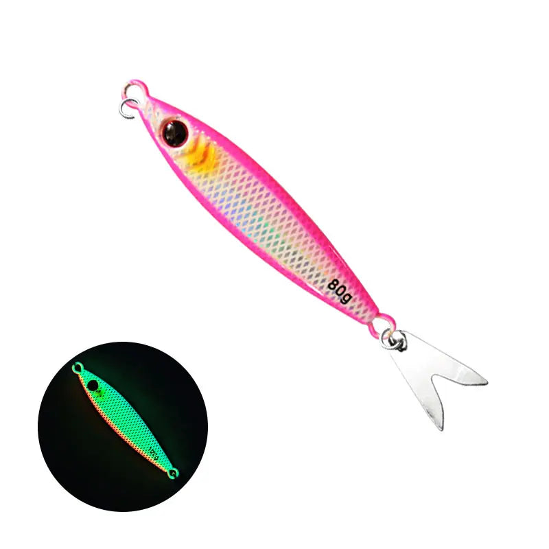 AS Slow JIg Pesca Lure Fishing Glow Jig Slow Falling Angler 40g60g80g100g Metal Hard Bait Sinking Jigging Pesca Leurre Bait
