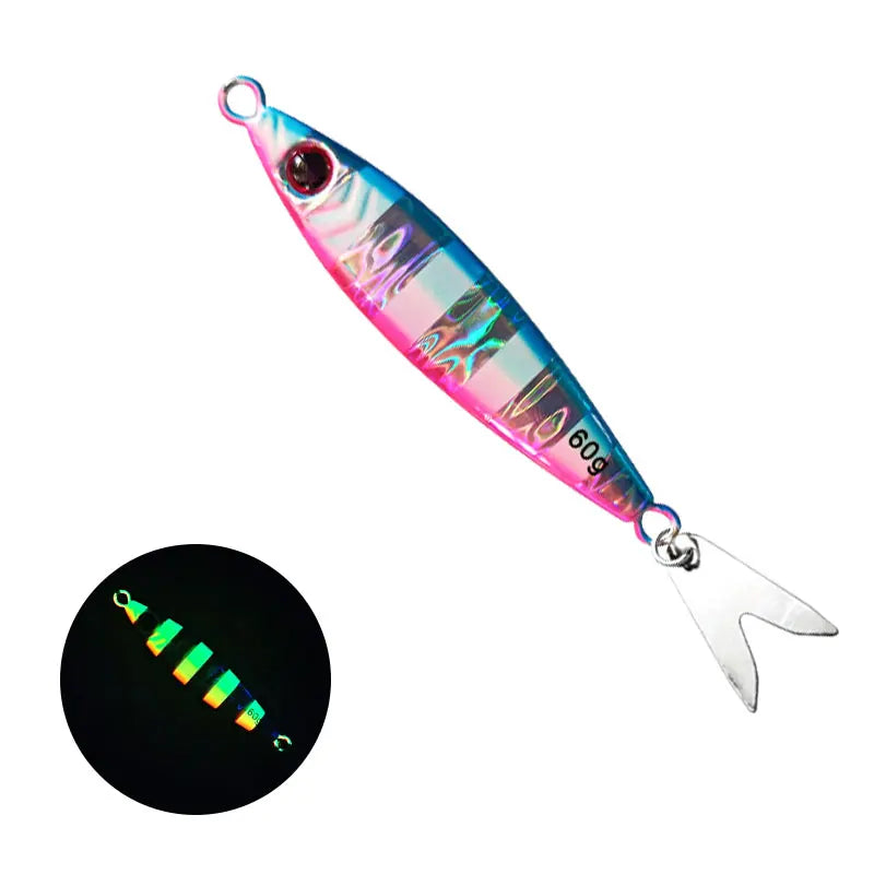 AS Slow JIg Pesca Lure Fishing Glow Jig Slow Falling Angler 40g60g80g100g Metal Hard Bait Sinking Jigging Pesca Leurre Bait