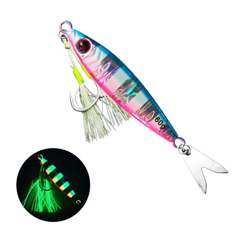AS Slow JIg Pesca Lure Fishing Glow Jig Slow Falling Angler 40g60g80g100g Metal Hard Bait Sinking Jigging Pesca Leurre Bait