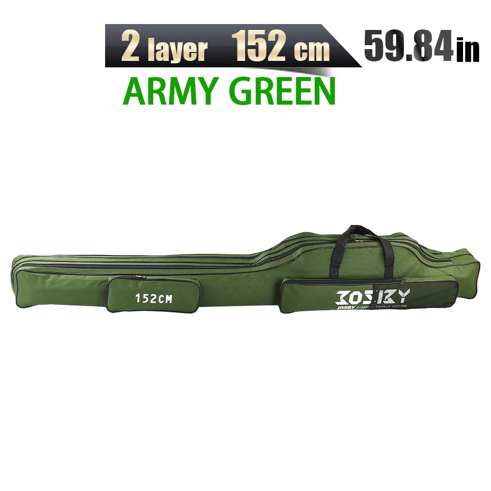 Portable Folding Fishing Rod Carrier – Reel & Tackle Storage Bag