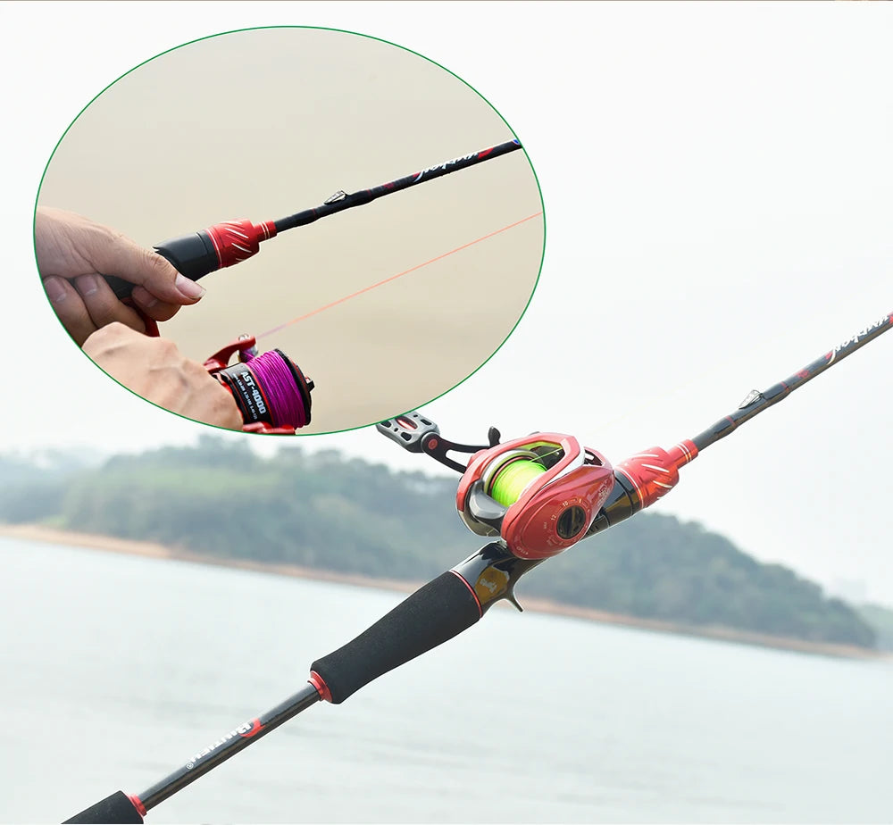 BIUTIFU Spinning & Casting Fuji Lure Mini Traveller Rock Fishing Rod