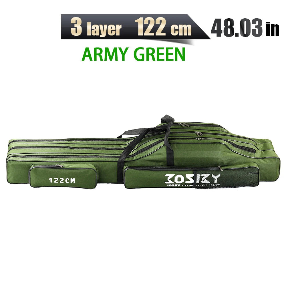 Portable Folding Fishing Rod Carrier – Reel & Tackle Storage Bag