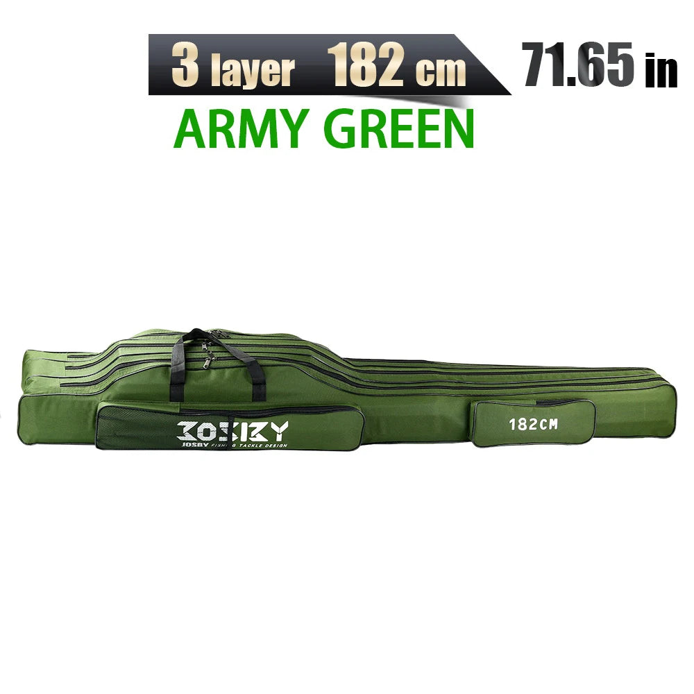 Portable Folding Fishing Rod Carrier – Reel & Tackle Storage Bag
