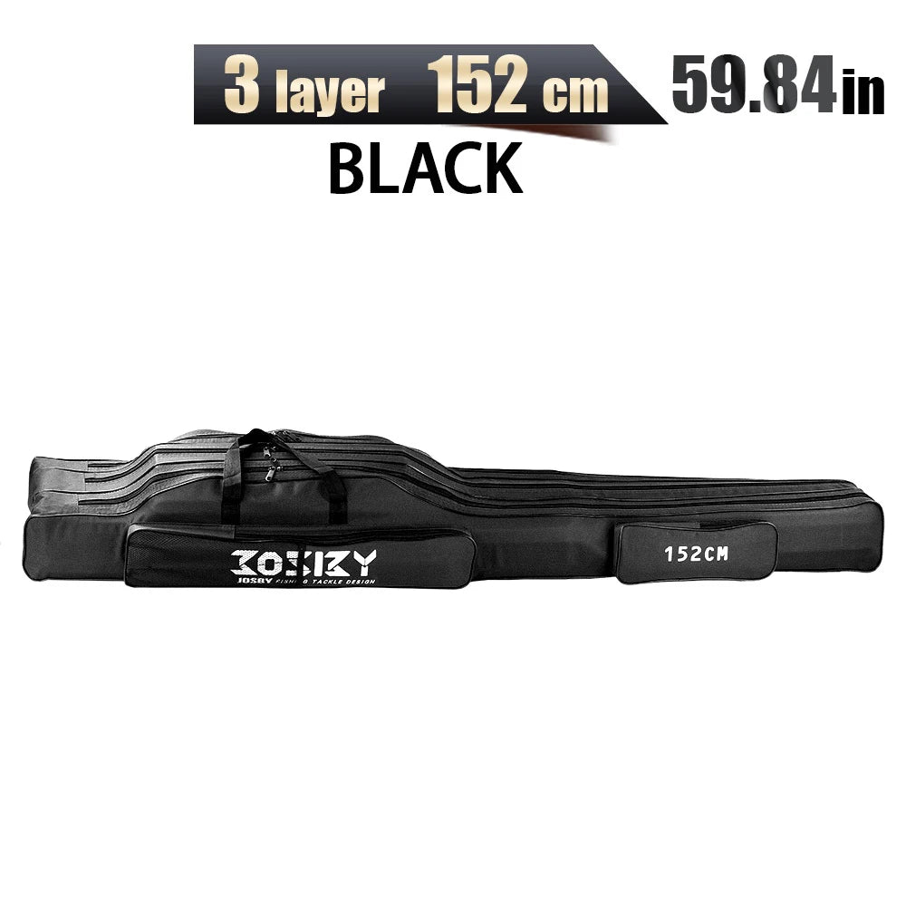 Portable Folding Fishing Rod Carrier – Reel & Tackle Storage Bag