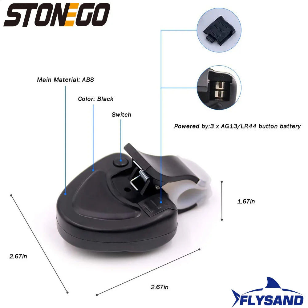 FLYSAND Fish Bite Alarm – Electronic Buzzer with LED Indicator for Night Fishing