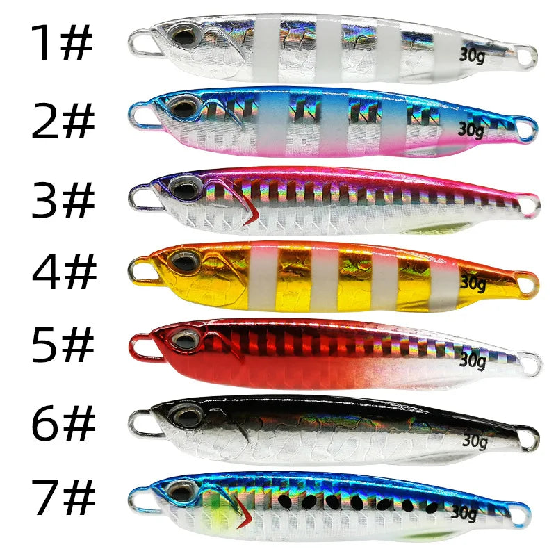 Japen Metal Cast Jig Spoon – Shore Casting Lure for Sea Bass Fishing