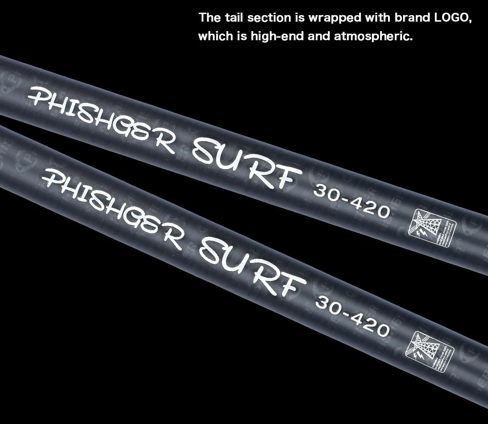 PHISHGER Telescopic Surf Spinning Rod – 30T Carbon Travel Surfcasting Pole