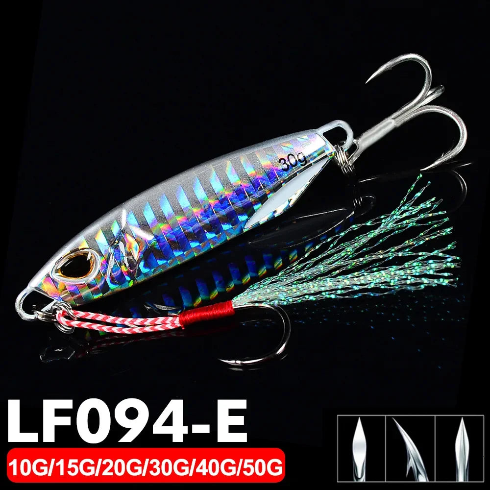 Fishing Lure Metal Jigs Saltwater Lures 10g 20g 30g 40g 50g Sinking Casting Bait Isca Artificial Vertical Jigging Lures