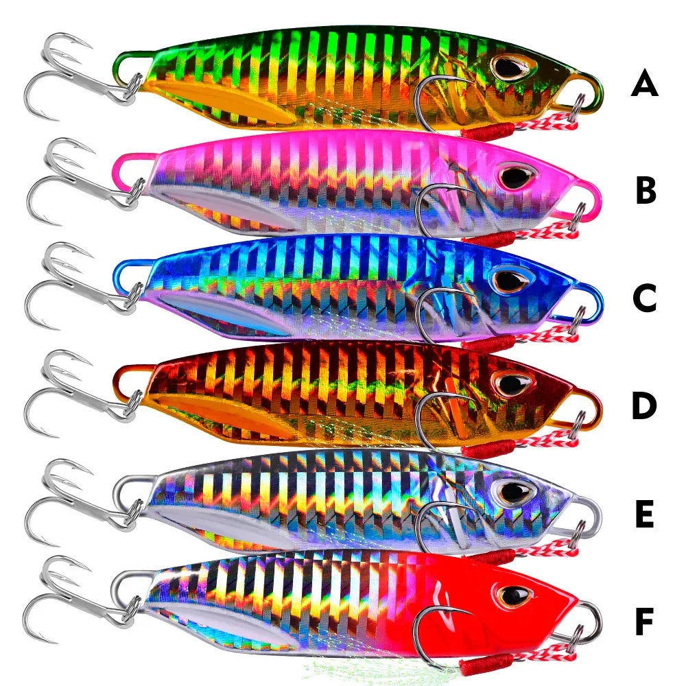 Fishing Lure Metal Jigs Saltwater Lures 10g 20g 30g 40g 50g Sinking Casting Bait Isca Artificial Vertical Jigging Lures