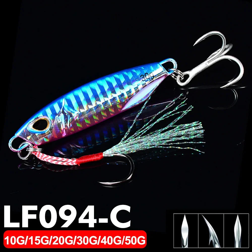 Fishing Lure Metal Jigs Saltwater Lures 10g 20g 30g 40g 50g Sinking Casting Bait Isca Artificial Vertical Jigging Lures