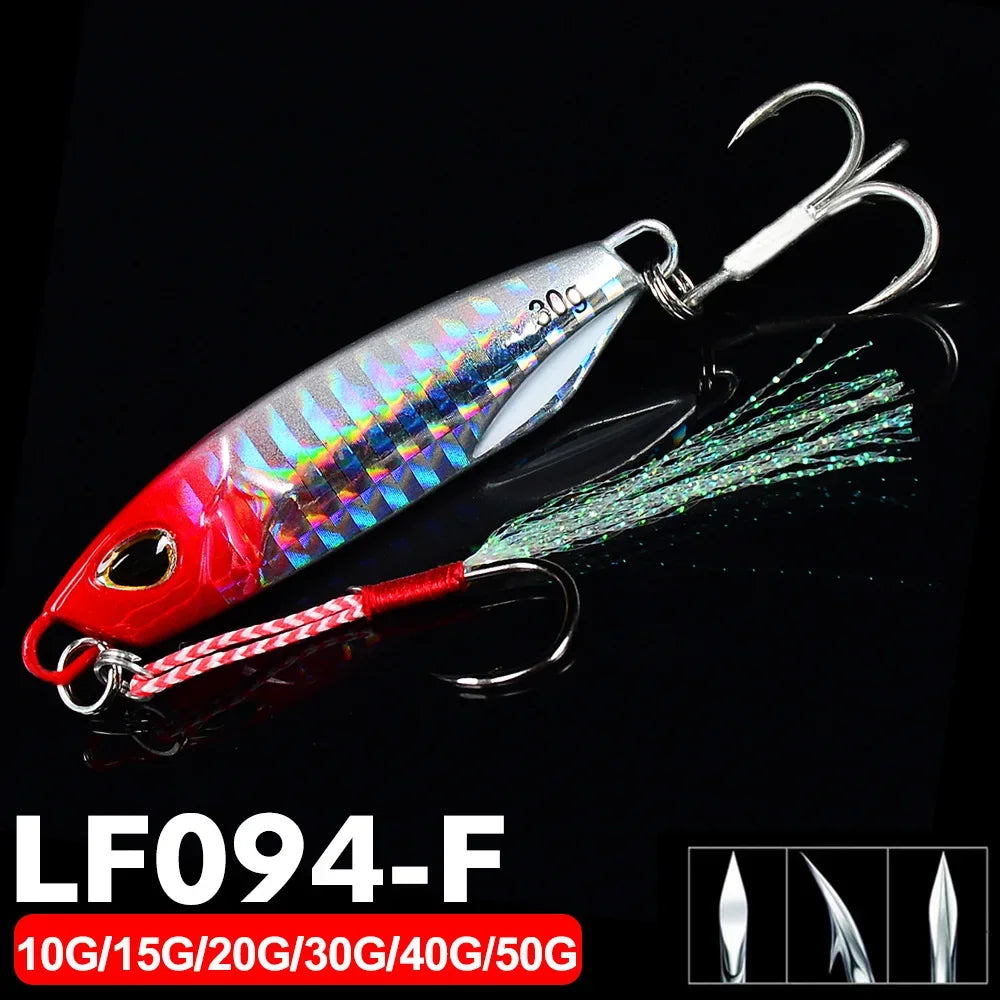 Fishing Lure Metal Jigs Saltwater Lures 10g 20g 30g 40g 50g Sinking Casting Bait Isca Artificial Vertical Jigging Lures