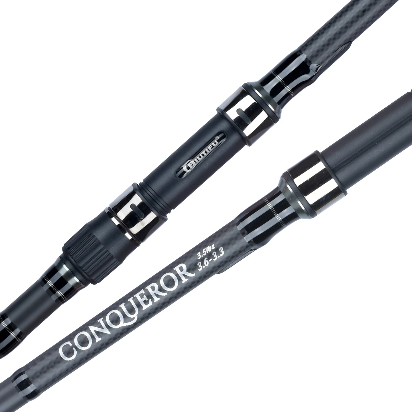 BIUTIFU 2Tips Carp Fishing Rod 3.5lb 7Sections 4.2/3.6/3.0m 30t Carbon Fiber Travel Throwing 60-150m Shore Casting Spinning Pole