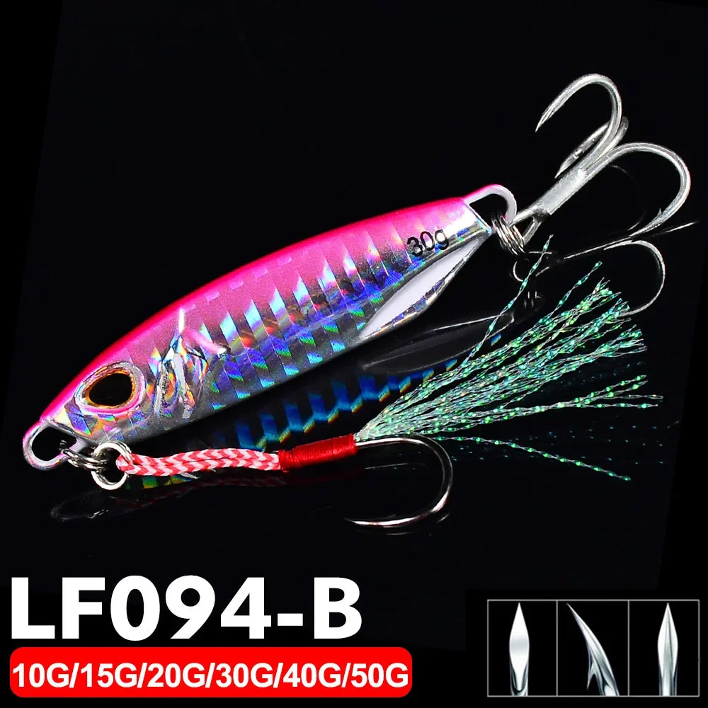 Fishing Lure Metal Jigs Saltwater Lures 10g 20g 30g 40g 50g Sinking Casting Bait Isca Artificial Vertical Jigging Lures