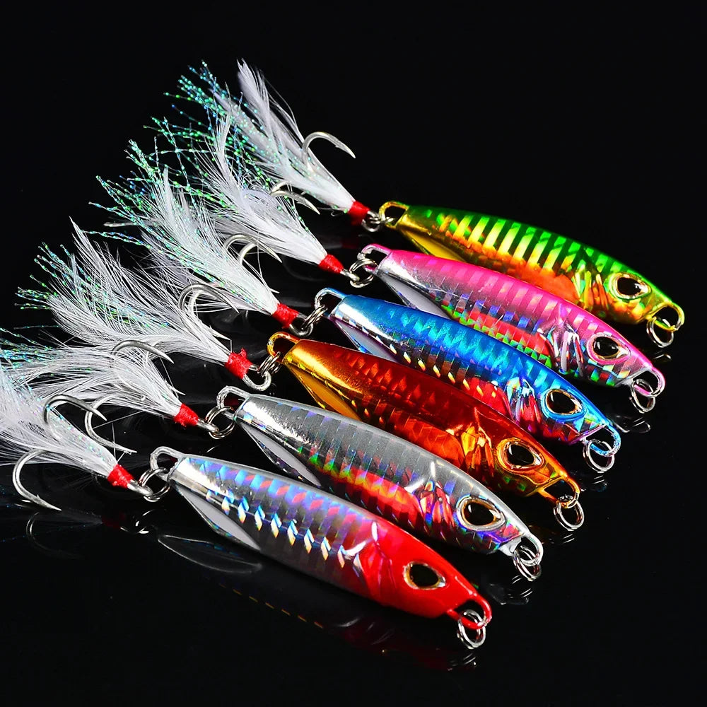 Fishing Lure Metal Jigs Saltwater Lures 10g 20g 30g 40g 50g Sinking Casting Bait Isca Artificial Vertical Jigging Lures