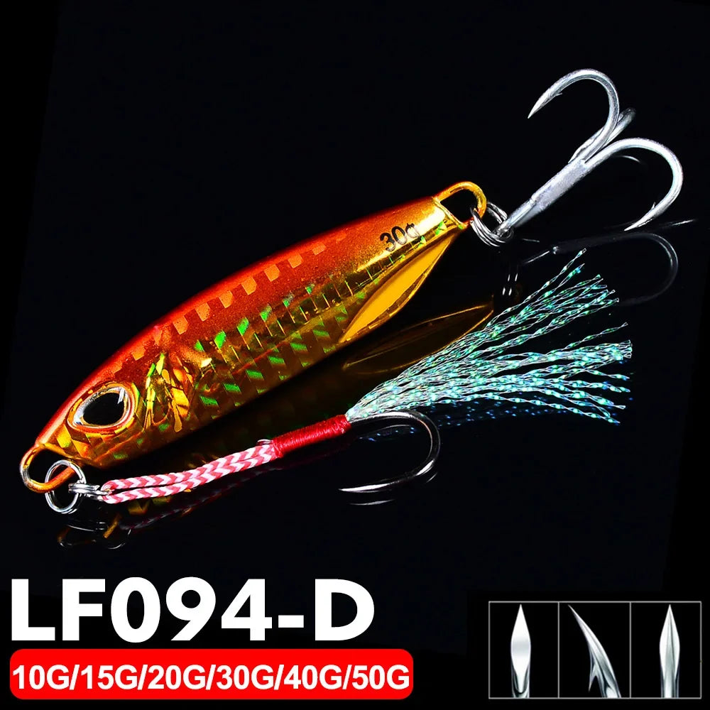 Fishing Lure Metal Jigs Saltwater Lures 10g 20g 30g 40g 50g Sinking Casting Bait Isca Artificial Vertical Jigging Lures