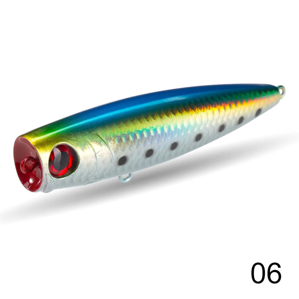 D1 Topwater Popper Fishing Lures 110mm 20g Floating Wobblers Long Casting Artificial Hard Baits Sea Fresh For Seabass Pike Lure