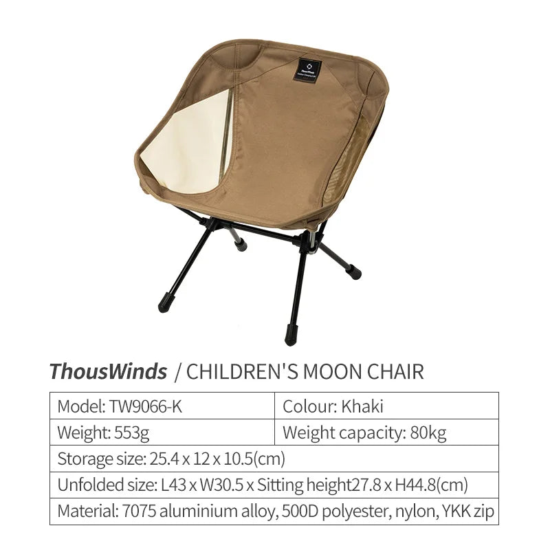 Thous Winds Adult/Child Ultralight Outdoor Camping Chair Relaxing Chair Hiking Fishing Chair with Storage Bag Camp Gear Supplies