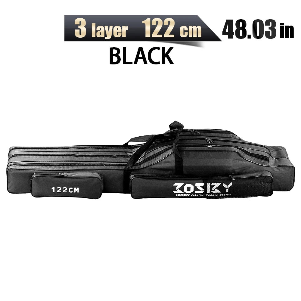 Portable Folding Fishing Rod Carrier – Reel & Tackle Storage Bag