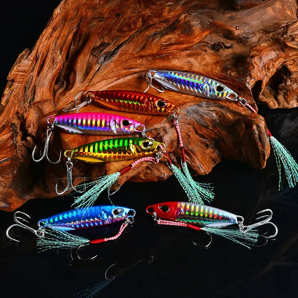 Fishing Lure Metal Jigs Saltwater Lures 10g 20g 30g 40g 50g Sinking Casting Bait Isca Artificial Vertical Jigging Lures