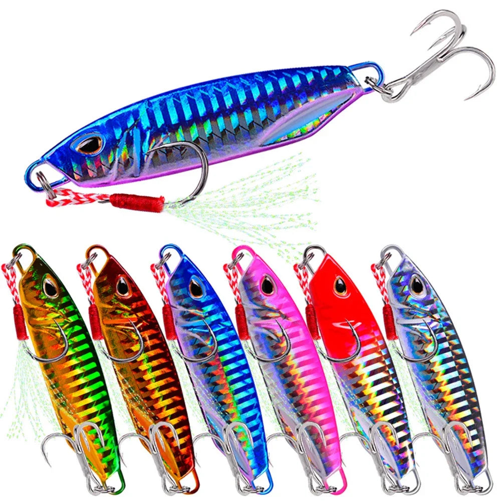 Fishing Lure Metal Jigs Saltwater Lures 10g 20g 30g 40g 50g Sinking Casting Bait Isca Artificial Vertical Jigging Lures